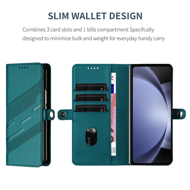 For Samsung Galaxy Z Fold5 5G Embossed Multi-functional Wallet Retro Leather Phone Case