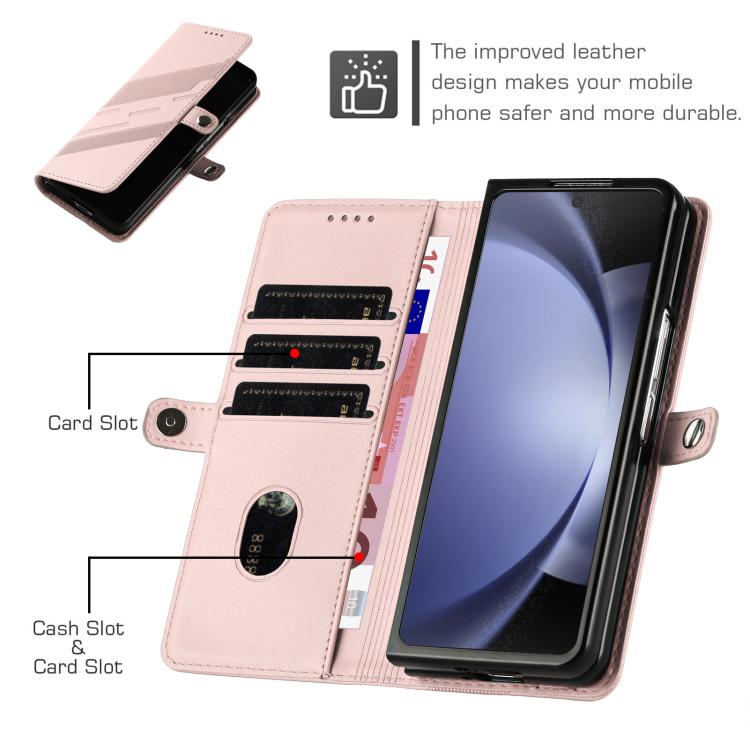 For Samsung Galaxy Z Fold5 5G Embossed Multi-functional Wallet Retro Leather Phone Case