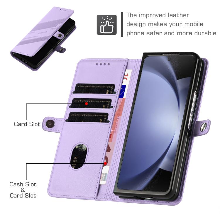 For Samsung Galaxy Z Fold5 5G Embossed Multi-functional Wallet Retro Leather Phone Case