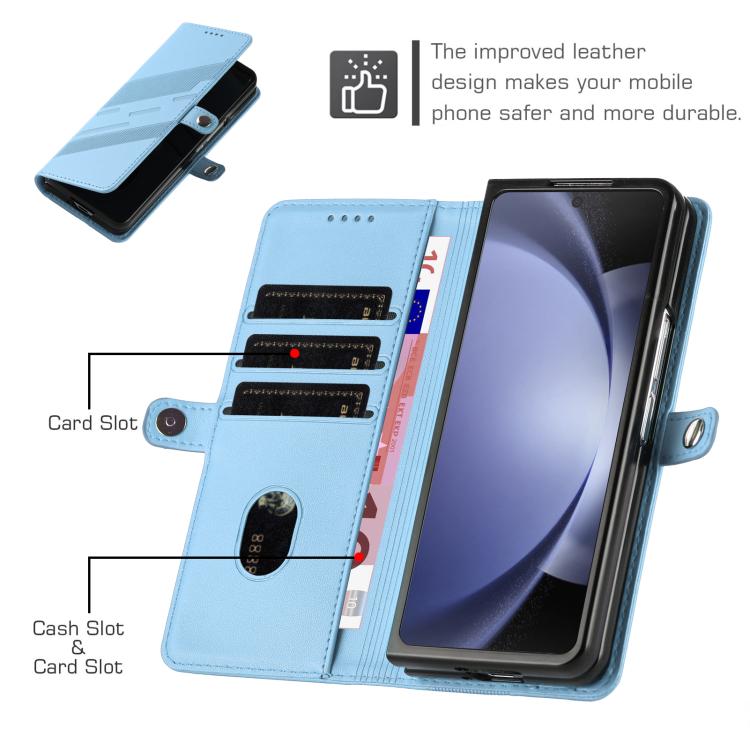 For Samsung Galaxy Z Fold5 5G Embossed Multi-functional Wallet Retro Leather Phone Case