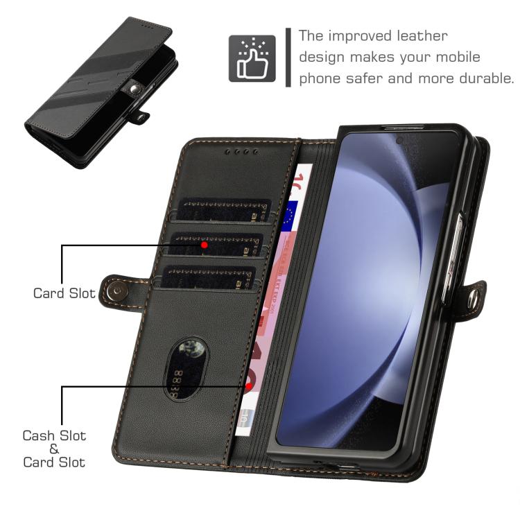 For Samsung Galaxy Z Fold4 5G Embossed Multi-functional Wallet Retro Leather Phone Case