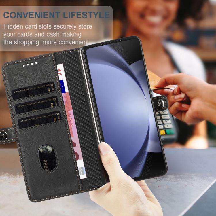 For Samsung Galaxy Z Fold4 5G Embossed Multi-functional Wallet Retro Leather Phone Case