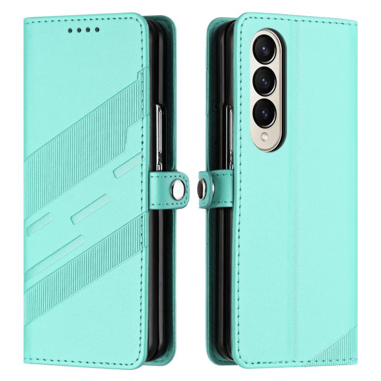 For Samsung Galaxy Z Fold4 5G Embossed Multi-functional Wallet Retro Leather Phone Case