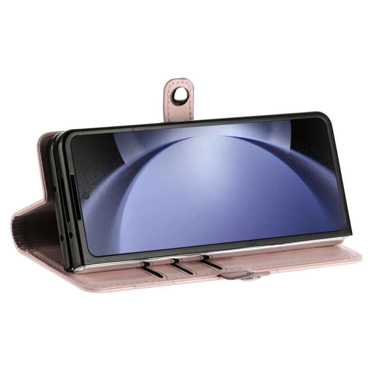 For Samsung Galaxy Z Fold4 5G Embossed Multi-functional Wallet Retro Leather Phone Case