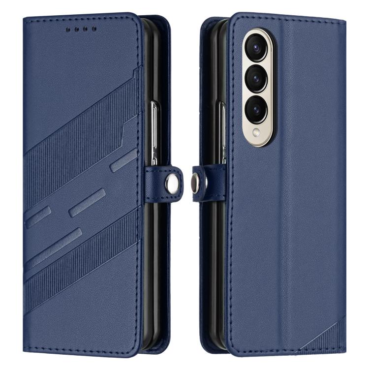 For Samsung Galaxy Z Fold4 5G Embossed Multi-functional Wallet Retro Leather Phone Case