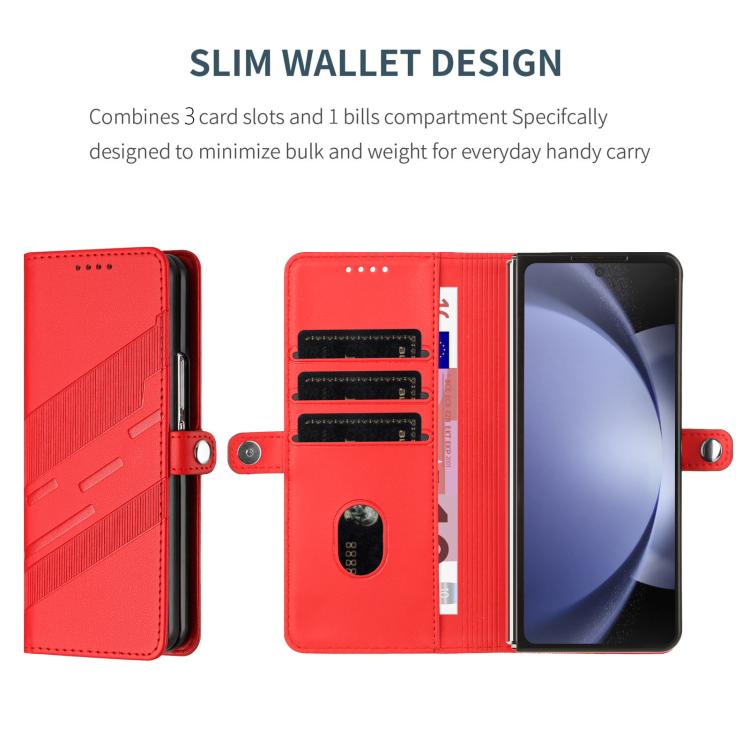 For Samsung Galaxy Z Fold3 5G Embossed Multi-functional Wallet Retro Leather Phone Case