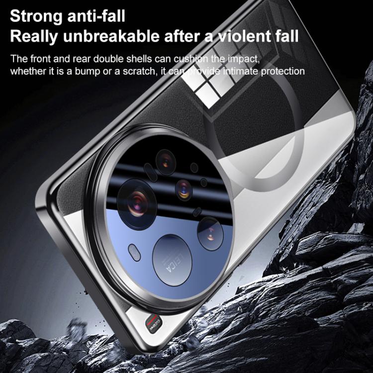 For Xiaomi 15 Ultra Ice-transparent Metal Lens Holder MagSafe Plating Phone Case