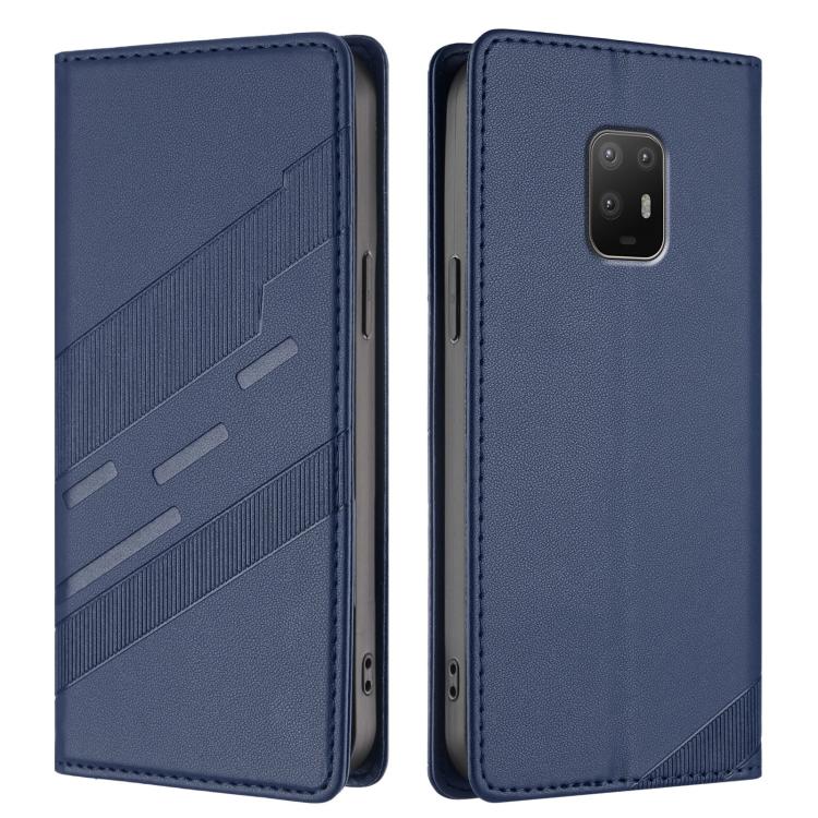 For Fujitsu Arrows 5G F-51A Embossed Multi-functional Wallet Retro Leather Phone Case