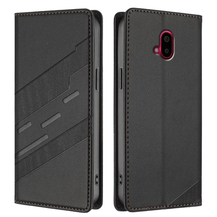For Fujitsu Arrows F-52B Embossed Multi-functional Wallet Retro Leather Phone Case