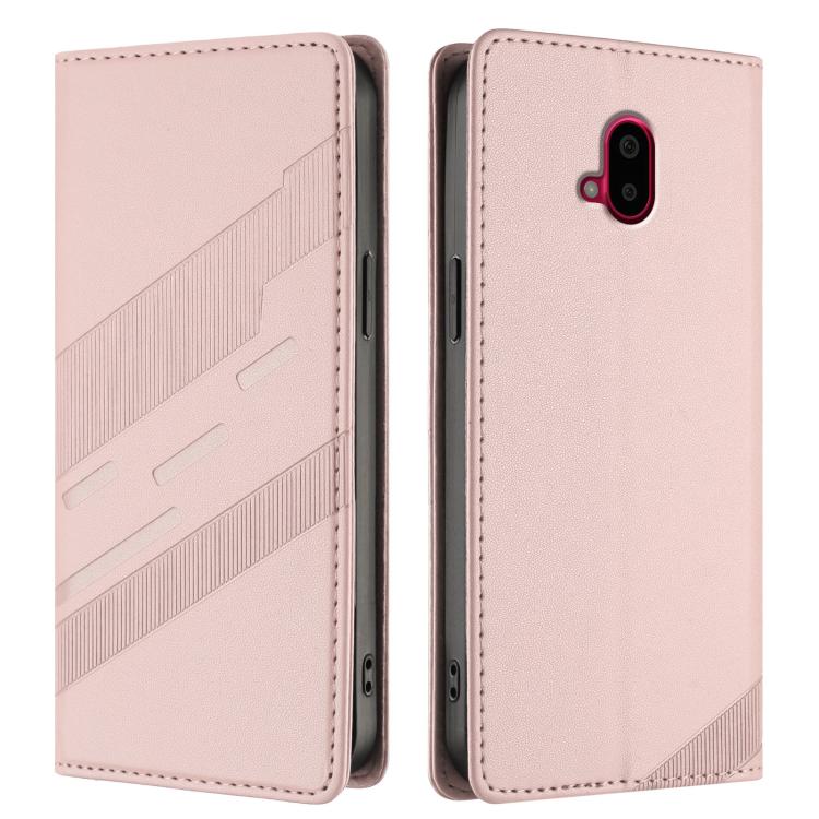 For Fujitsu Arrows F-52B Embossed Multi-functional Wallet Retro Leather Phone Case