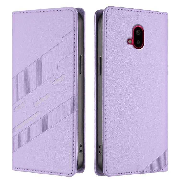 For Fujitsu Arrows F-52B Embossed Multi-functional Wallet Retro Leather Phone Case