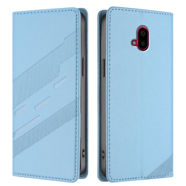 For Fujitsu Arrows F-52B Embossed Multi-functional Wallet Retro Leather Phone Case