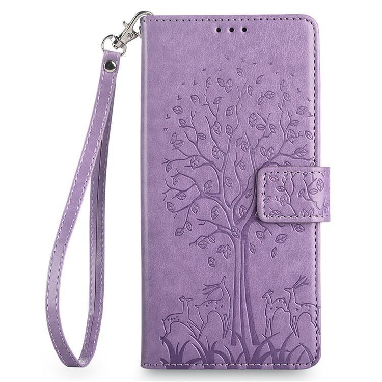 For Redmi K80 Ultra Tree & Deer Embossed Leather Phone Case