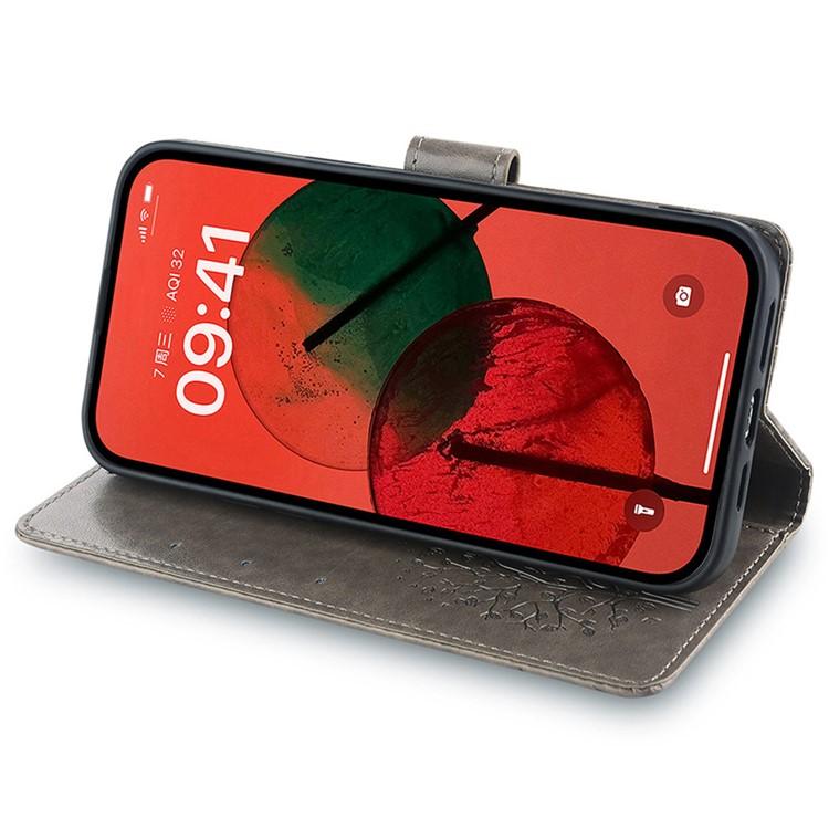 For Redmi K90 / Poco F8 Pro Tree & Deer Embossed Leather Phone Case