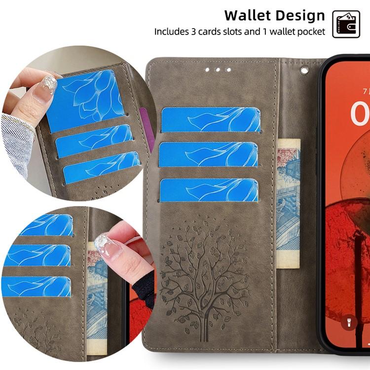 For Redmi K90 Pro Max / Poco F8 Ultra Tree & Deer Embossed Leather Phone Case