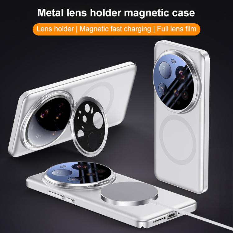 For Xiaomi 15 Ultra Feather Metal Lens Holder MagSafe Skin Feel Phone Case