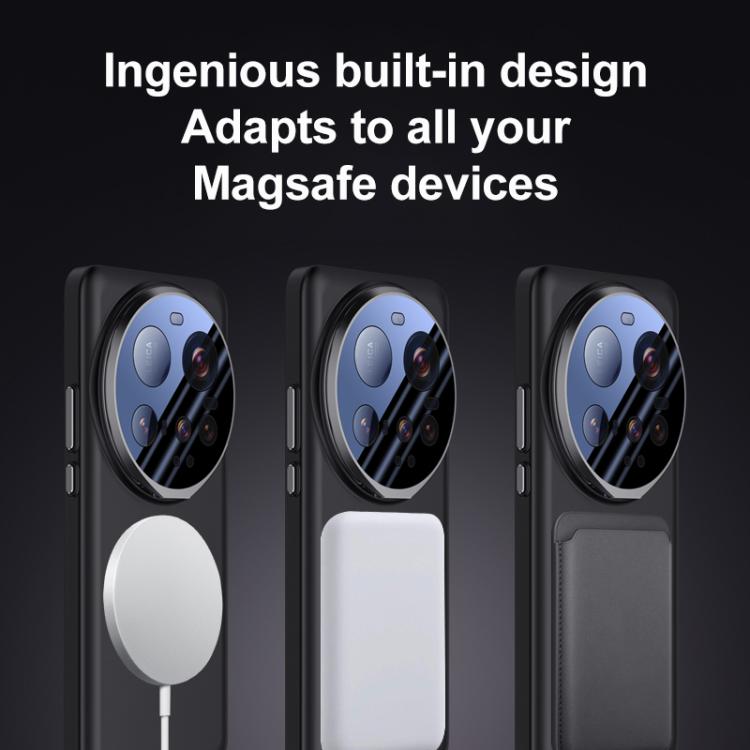 For Xiaomi 15 Ultra Feather Metal Lens Holder MagSafe Skin Feel Phone Case