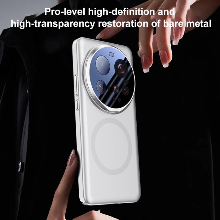 For Xiaomi 15 Ultra Feather Metal Lens Holder MagSafe Skin Feel Phone Case