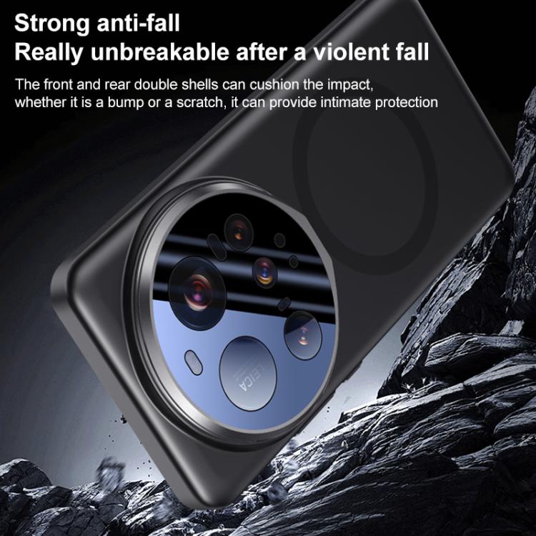 For Xiaomi 15 Ultra Feather Metal Lens Holder MagSafe Skin Feel Phone Case