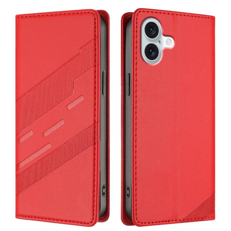 For iPhone 16 Plus Embossed Multi-functional Wallet Retro Leather Phone Case