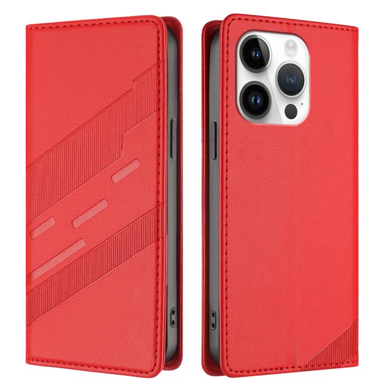For iPhone 15 Pro Embossed Multi-functional Wallet Retro Leather Phone Case