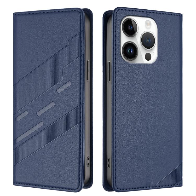 For iPhone 15 Pro Embossed Multi-functional Wallet Retro Leather Phone Case