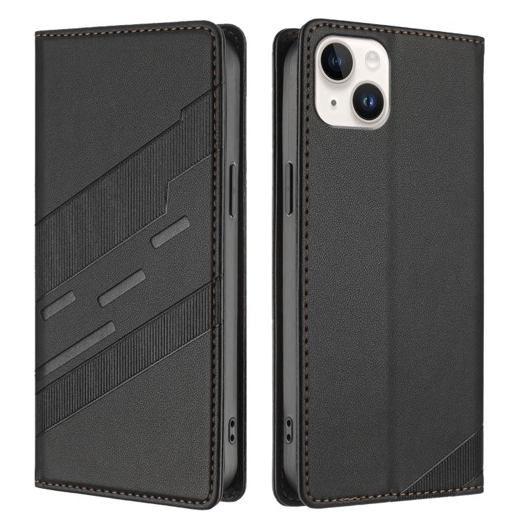 For iPhone 14 Plus Embossed Multi-functional Wallet Retro Leather Phone Case