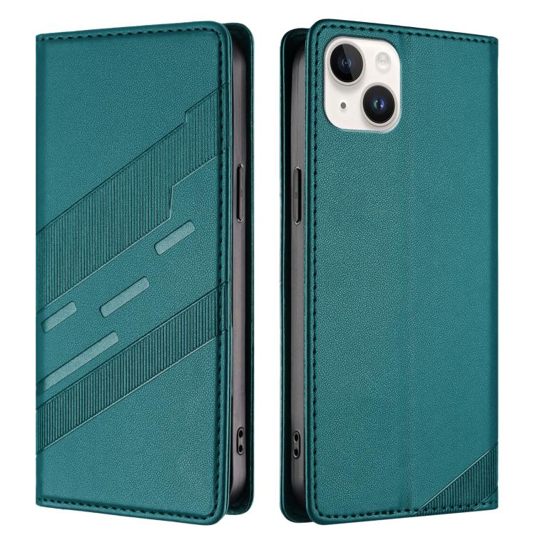 For iPhone 14 Plus Embossed Multi-functional Wallet Retro Leather Phone Case