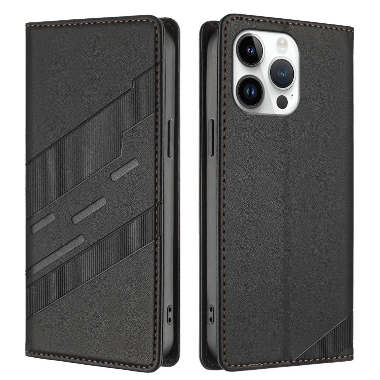 For iPhone 14 Pro Max Embossed Multi-functional Wallet Retro Leather Phone Case