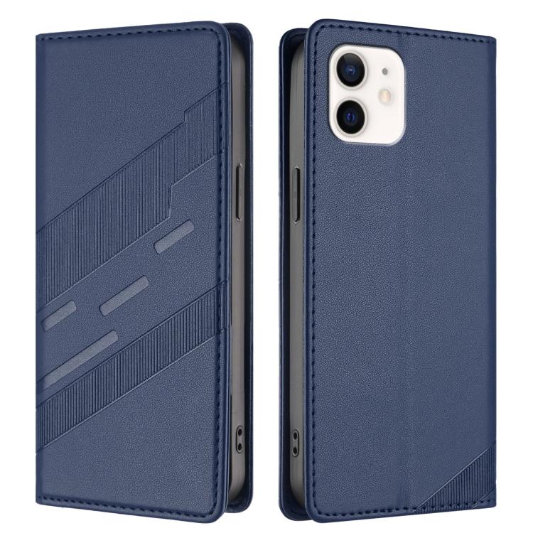 For iPhone 12 mini Embossed Multi-functional Wallet Retro Leather Phone Case