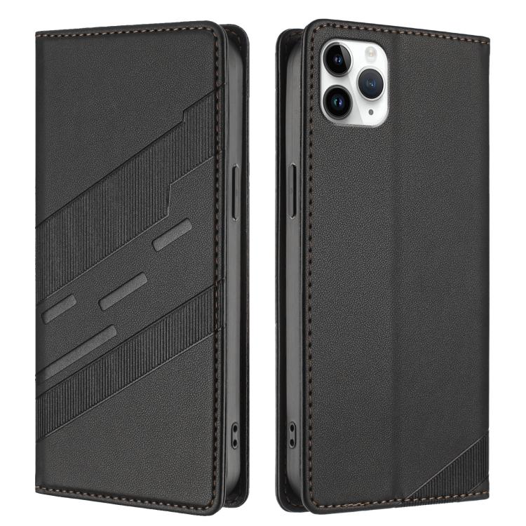 For iPhone 11 Pro Max Embossed Multi-functional Wallet Retro Leather Phone Case