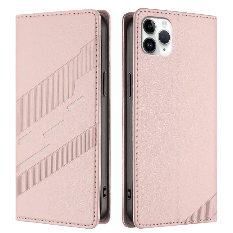 For iPhone 11 Pro Max Embossed Multi-functional Wallet Retro Leather Phone Case