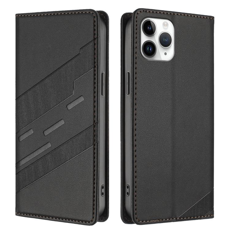For iPhone 11 Pro Embossed Multi-functional Wallet Retro Leather Phone Case
