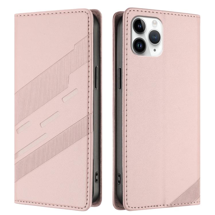 For iPhone 11 Pro Embossed Multi-functional Wallet Retro Leather Phone Case
