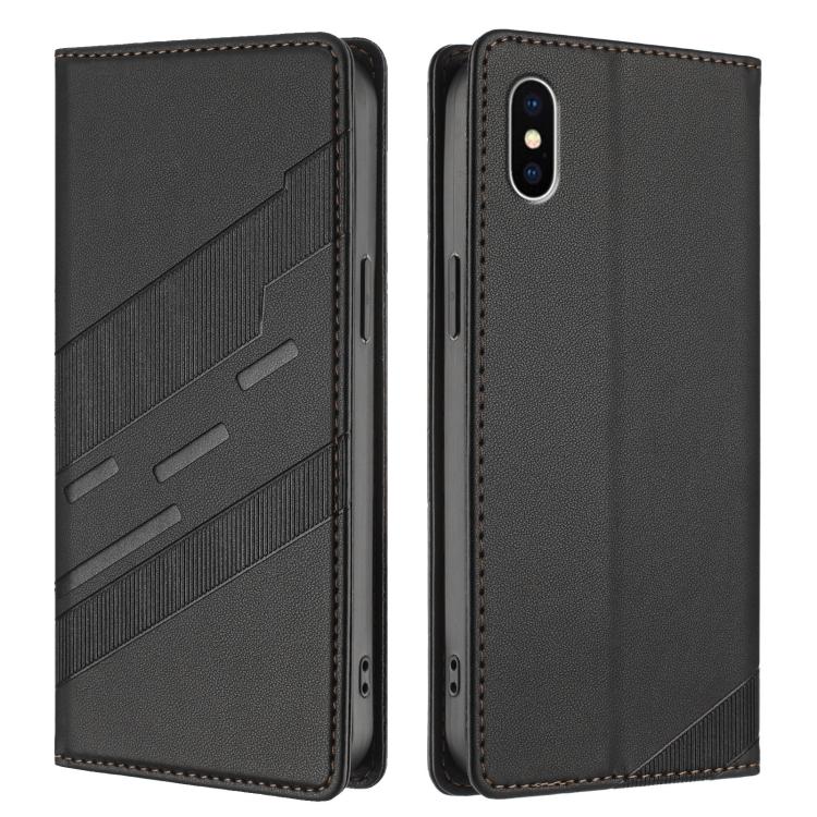 For iPhone XS / X Embossed Multi-functional Wallet Retro Leather Phone Case