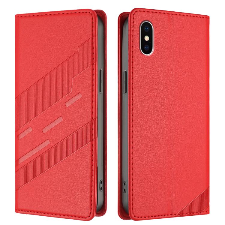 For iPhone XS / X Embossed Multi-functional Wallet Retro Leather Phone Case