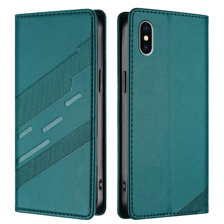 For iPhone XS / X Embossed Multi-functional Wallet Retro Leather Phone Case