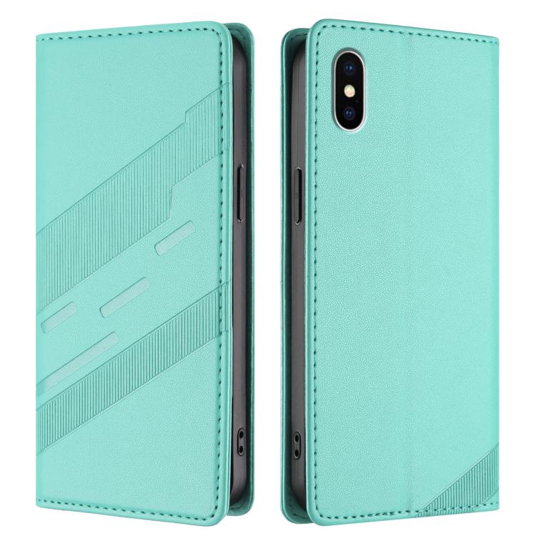 For iPhone XS / X Embossed Multi-functional Wallet Retro Leather Phone Case