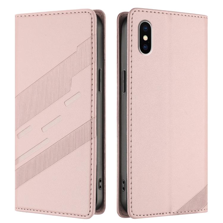 For iPhone XS / X Embossed Multi-functional Wallet Retro Leather Phone Case