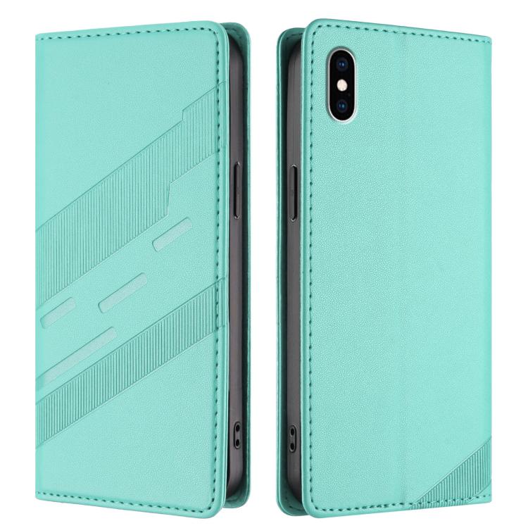 For iPhone XS Max Embossed Multi-functional Wallet Retro Leather Phone Case