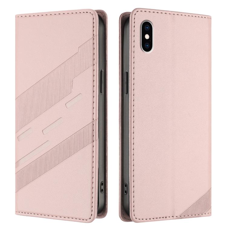 For iPhone XS Max Embossed Multi-functional Wallet Retro Leather Phone Case
