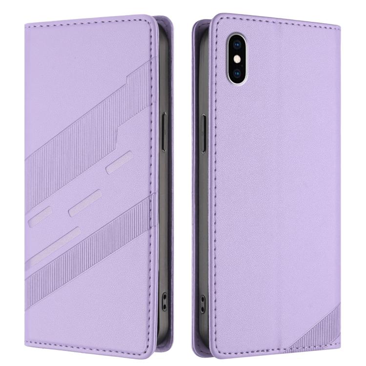 For iPhone XS Max Embossed Multi-functional Wallet Retro Leather Phone Case