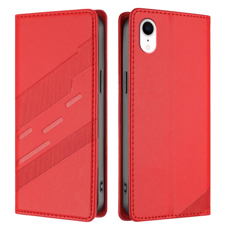 For iPhone XR Embossed Multi-functional Wallet Retro Leather Phone Case