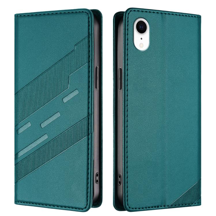 For iPhone XR Embossed Multi-functional Wallet Retro Leather Phone Case