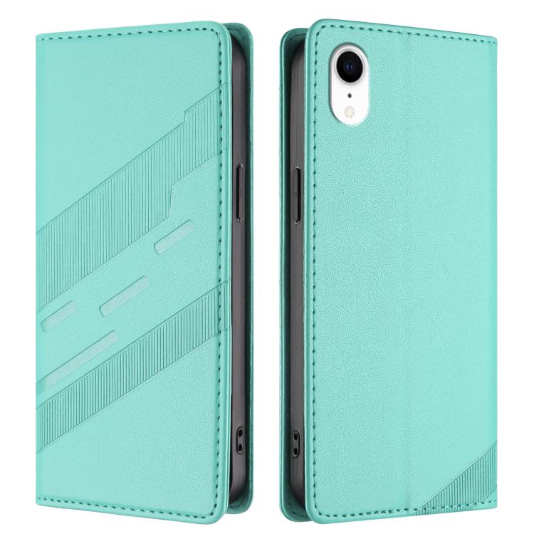 For iPhone XR Embossed Multi-functional Wallet Retro Leather Phone Case