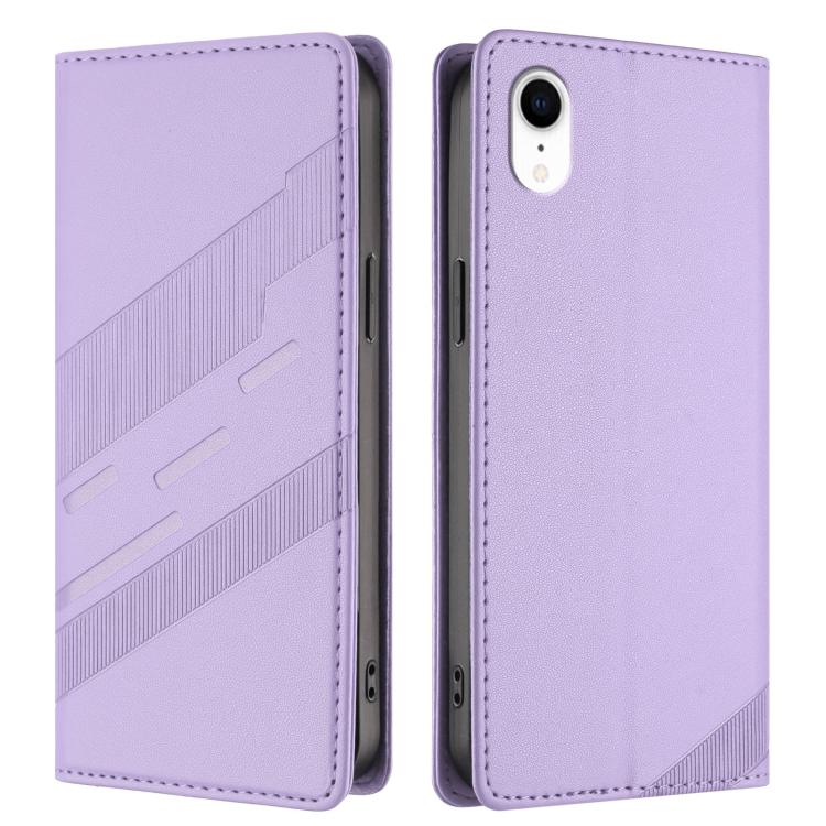 For iPhone XR Embossed Multi-functional Wallet Retro Leather Phone Case