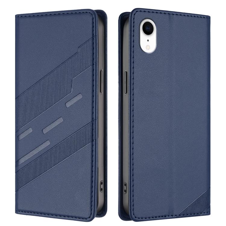 For iPhone XR Embossed Multi-functional Wallet Retro Leather Phone Case