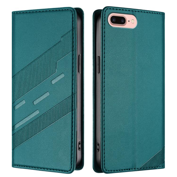 For iPhone 8 Plus / 7 Plus Embossed Multi-functional Wallet Retro Leather Phone Case