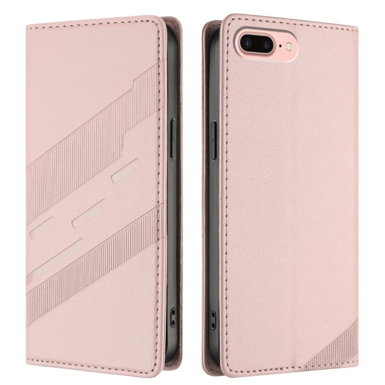For iPhone 8 Plus / 7 Plus Embossed Multi-functional Wallet Retro Leather Phone Case