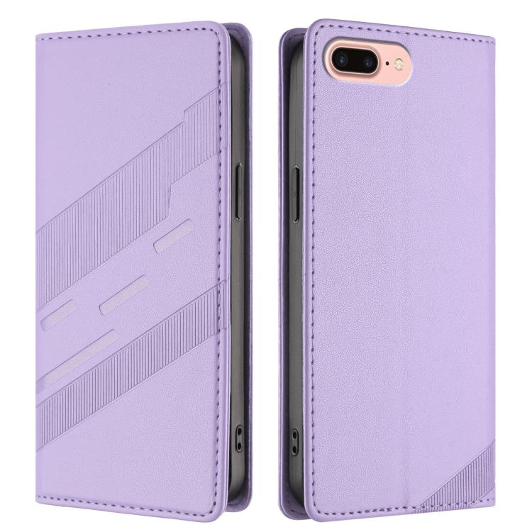For iPhone 8 Plus / 7 Plus Embossed Multi-functional Wallet Retro Leather Phone Case